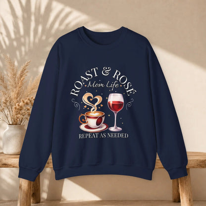 Coffee Wine Mom Life Sweatshirt Printify