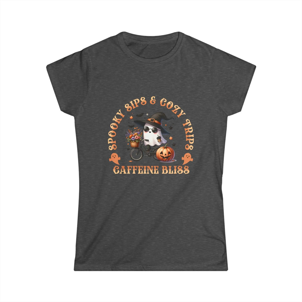 Spooky Sips T-Shirt - Spooky Sips and Cozy Trips Caffeine Bliss Design Printify