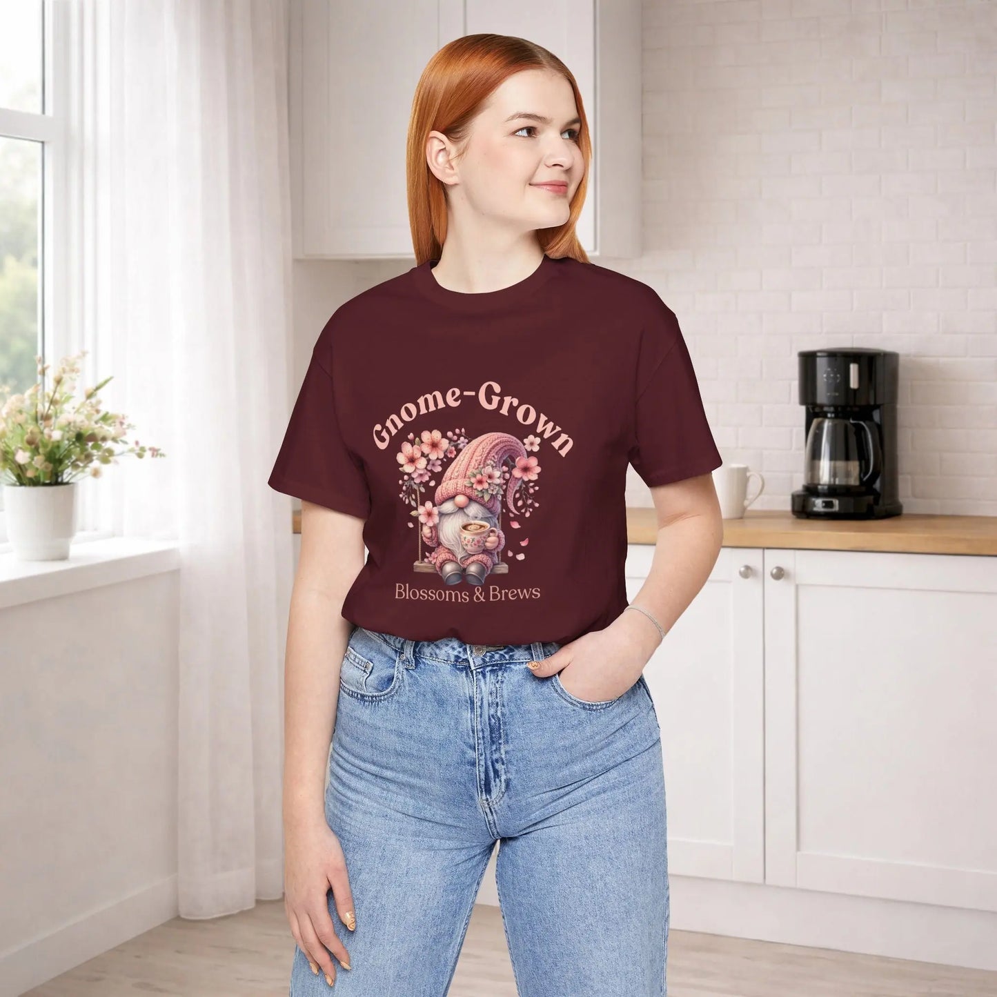 Gnome Grown Floral Tee — Blossoms & Brews - Boldly Bitter Company