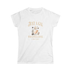 Just a Gal Who Loves Coffee - Boho Style Coffee Gal T-shirt Printify