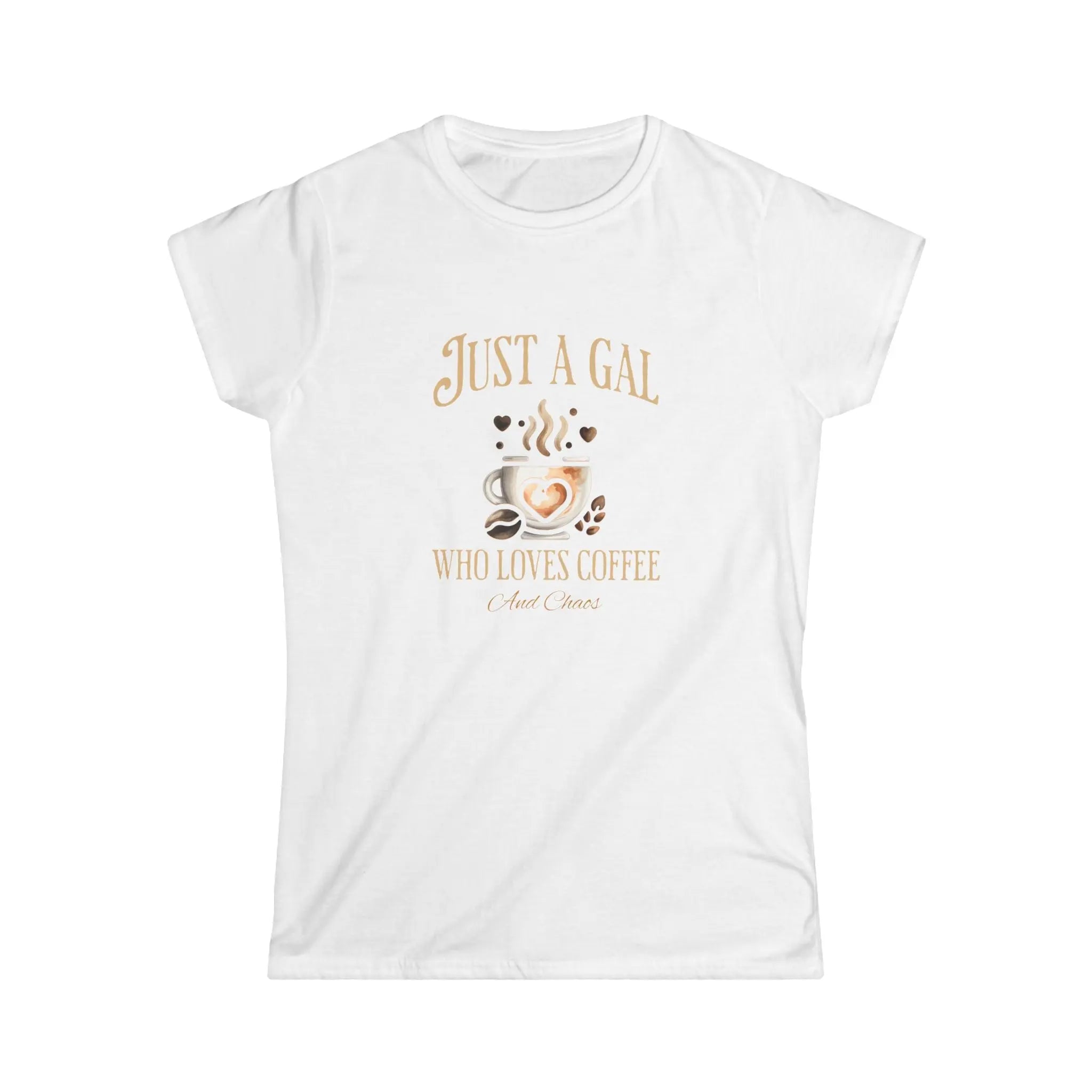 Just a Gal Who Loves Coffee - Boho Style Coffee Gal T-shirt Printify