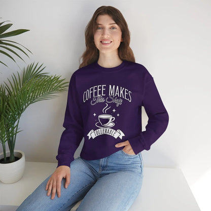 Coffee Makes This Shift Tolerable Sweatshirt Printify