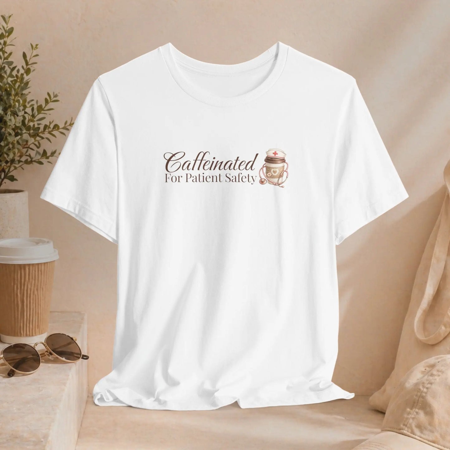 Caffeinated For Patient Safety Tee - Boldly Bitter Company