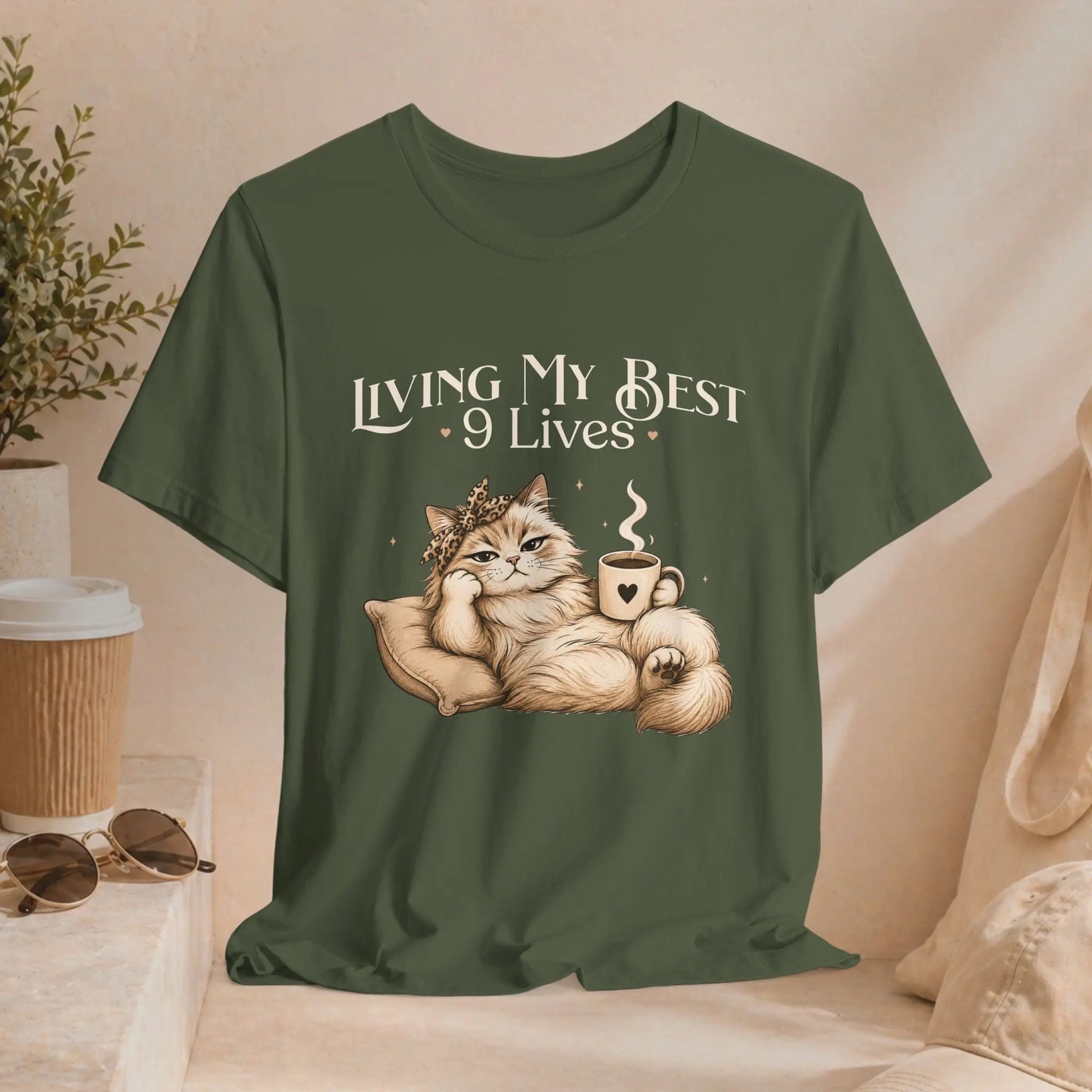 Living My Best 9 Lives Tee Printify