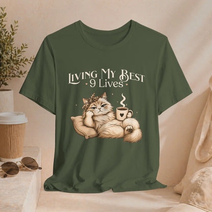 Living My Best 9 Lives Tee Printify