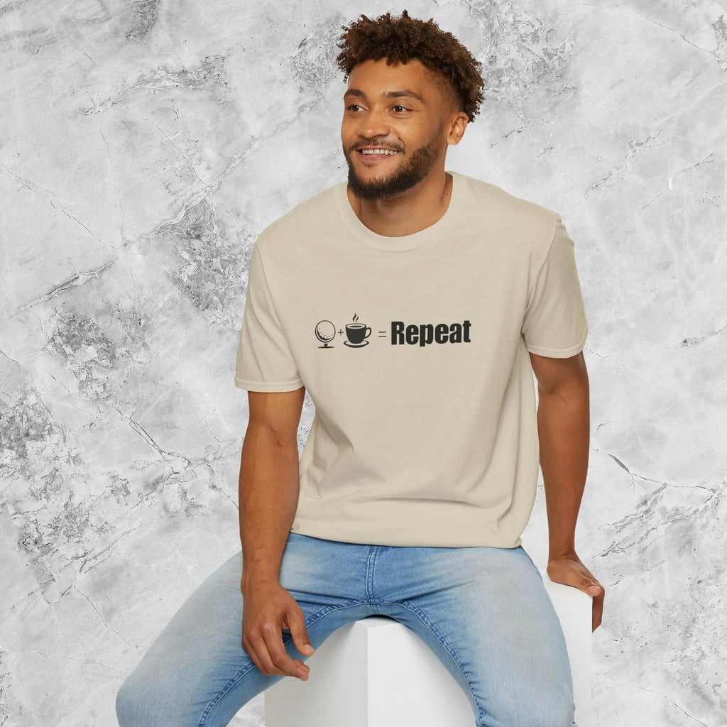 Golf Coffee Repeat T-Shirt Printify