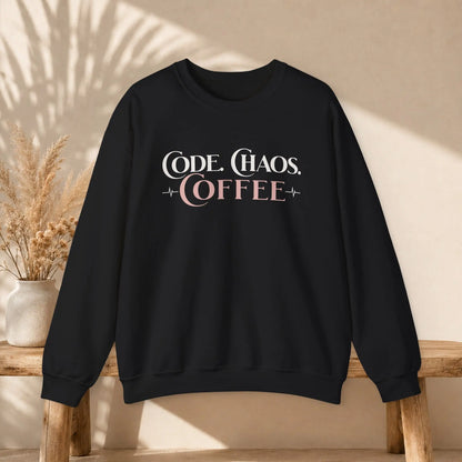 Code, Chaos, Coffee Sweatshirt Printify