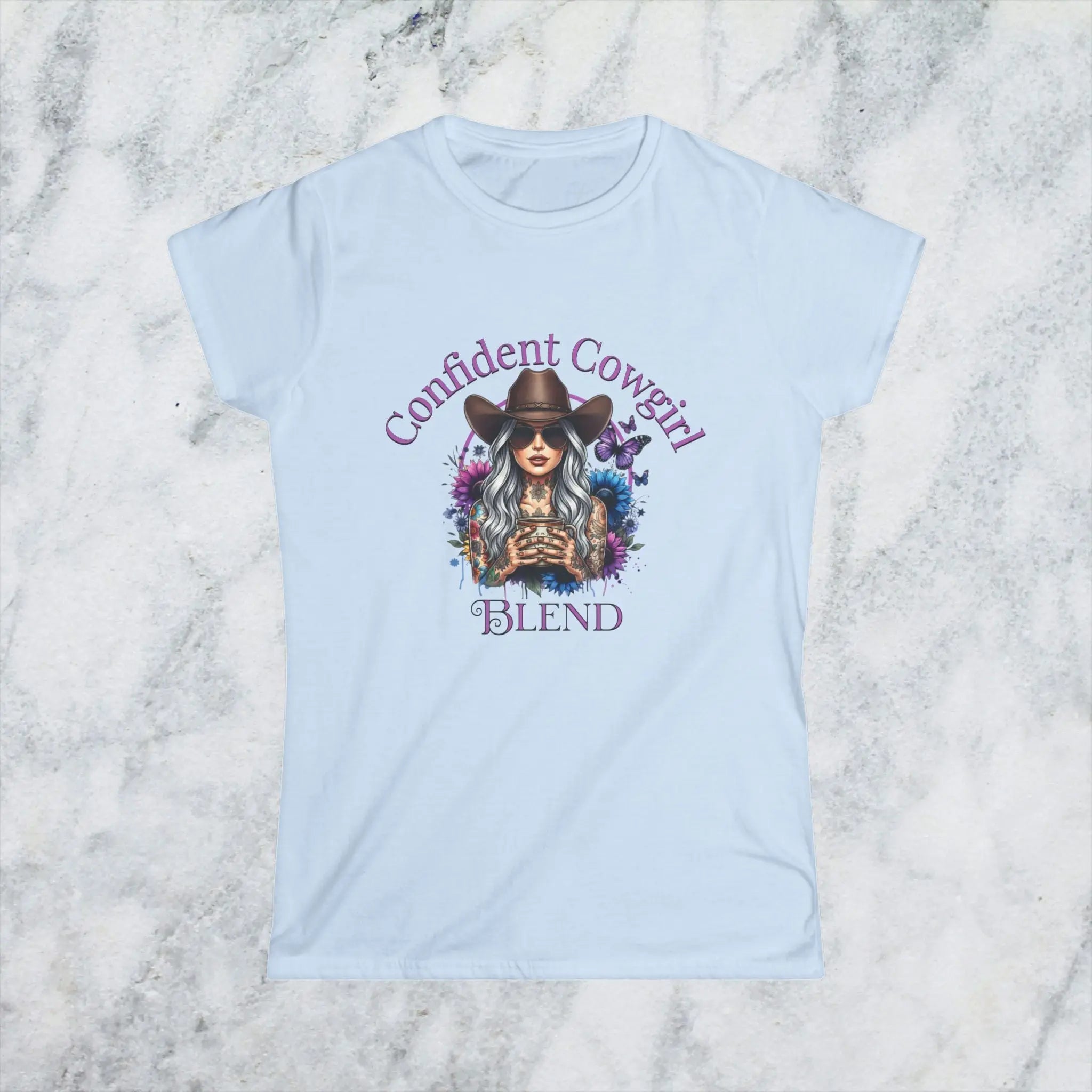 Confident Cowgirl Tee — Women's Graphic Western Coffee Shirt Printify