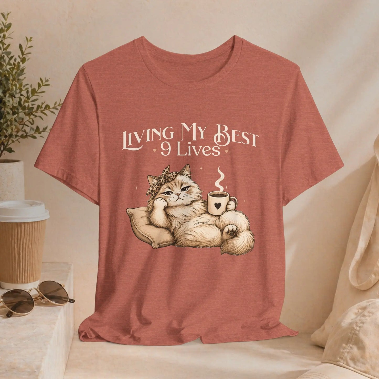 Living My Best 9 Lives Tee Printify