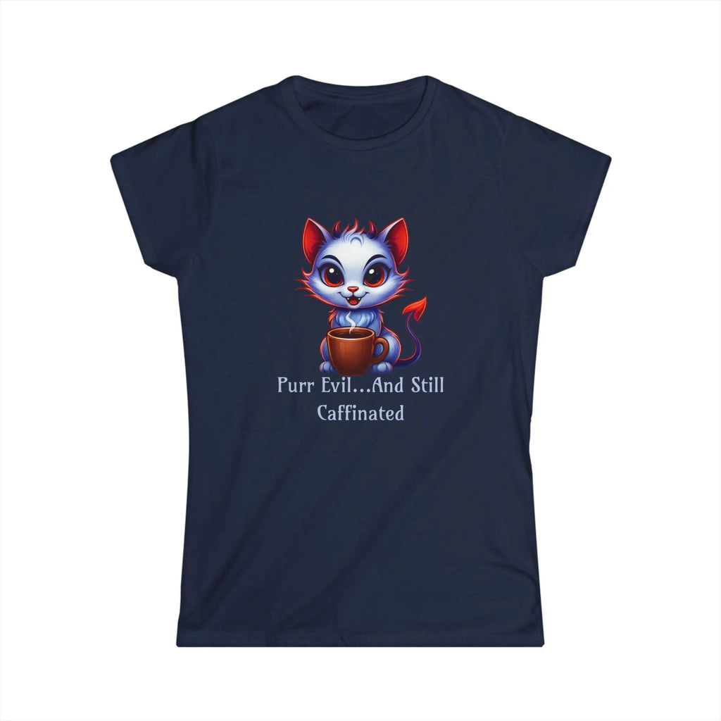 Purr Evil Tshirt - And Still Caffeinated - Coffee Tee Printify