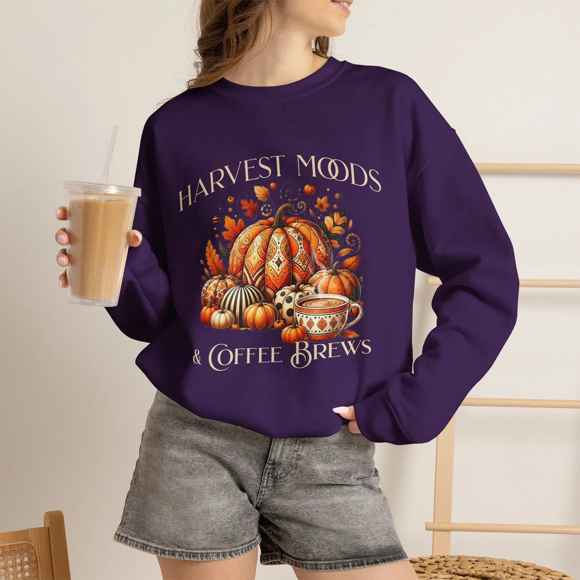 Harvest Moods & Coffee Brews Sweatshirt Printify