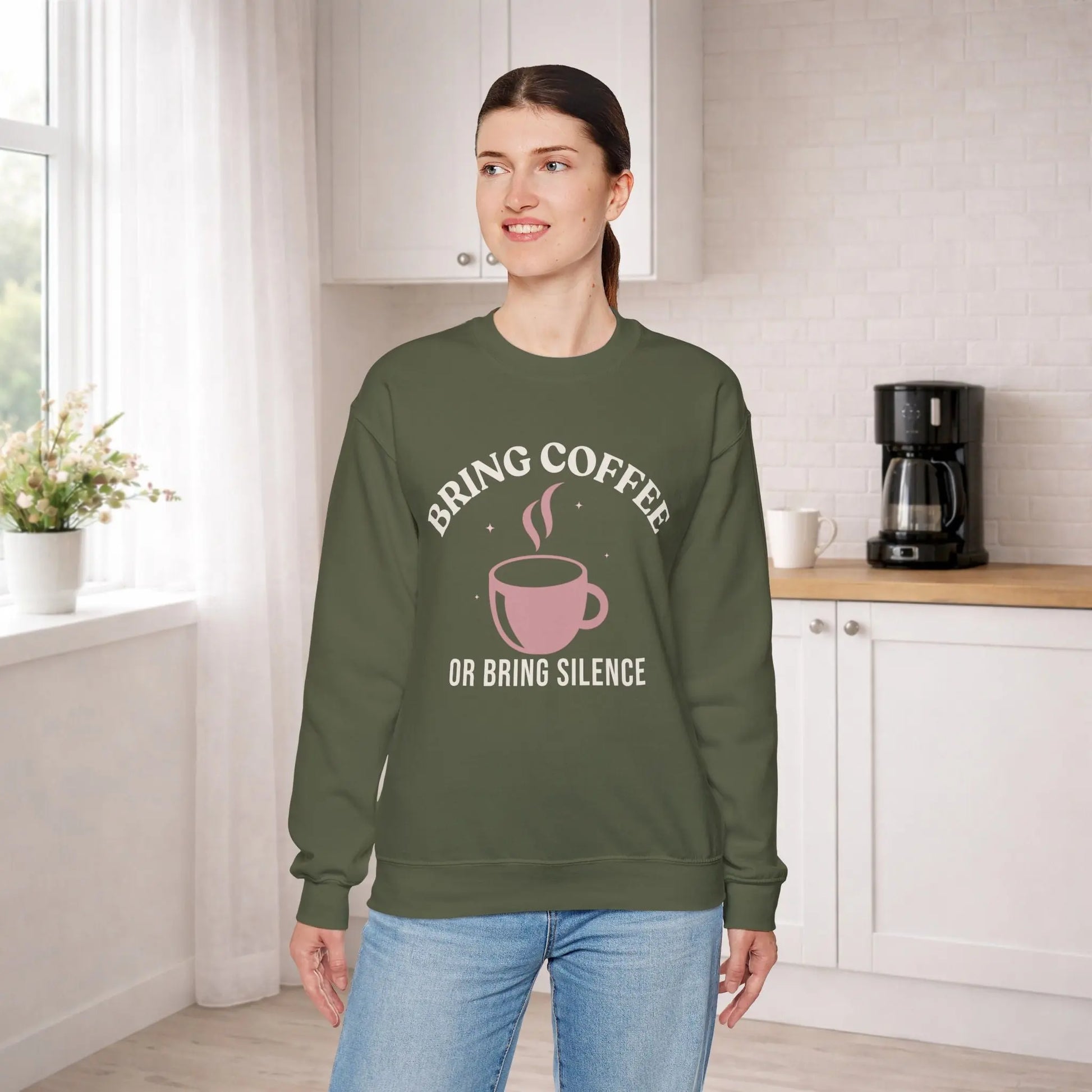 Bring Coffee or Silence Sweatshirt Printify
