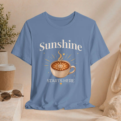 Sunshine Starts Here Tee Printify