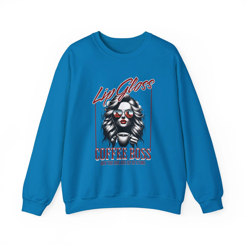 Lip Gloss Coffee Boss Sweatshirt Printify