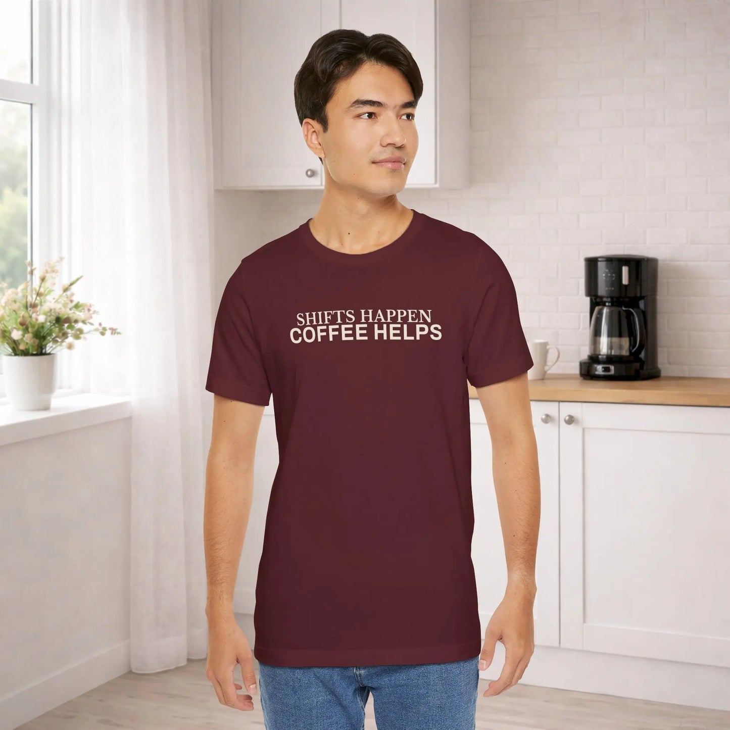 Shifts Happen Coffee Helps Tee - Boldly Bitter Company