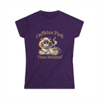 Caffeine First - Then Mischief Tee, Cat Coffee Tee, Cat Mischief T-shirt Printify