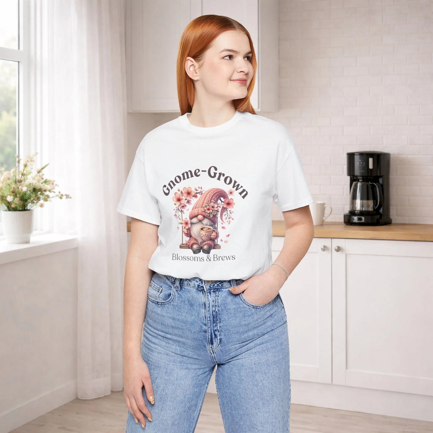 Gnome Grown Floral Tee — Blossoms & Brews - Boldly Bitter Company