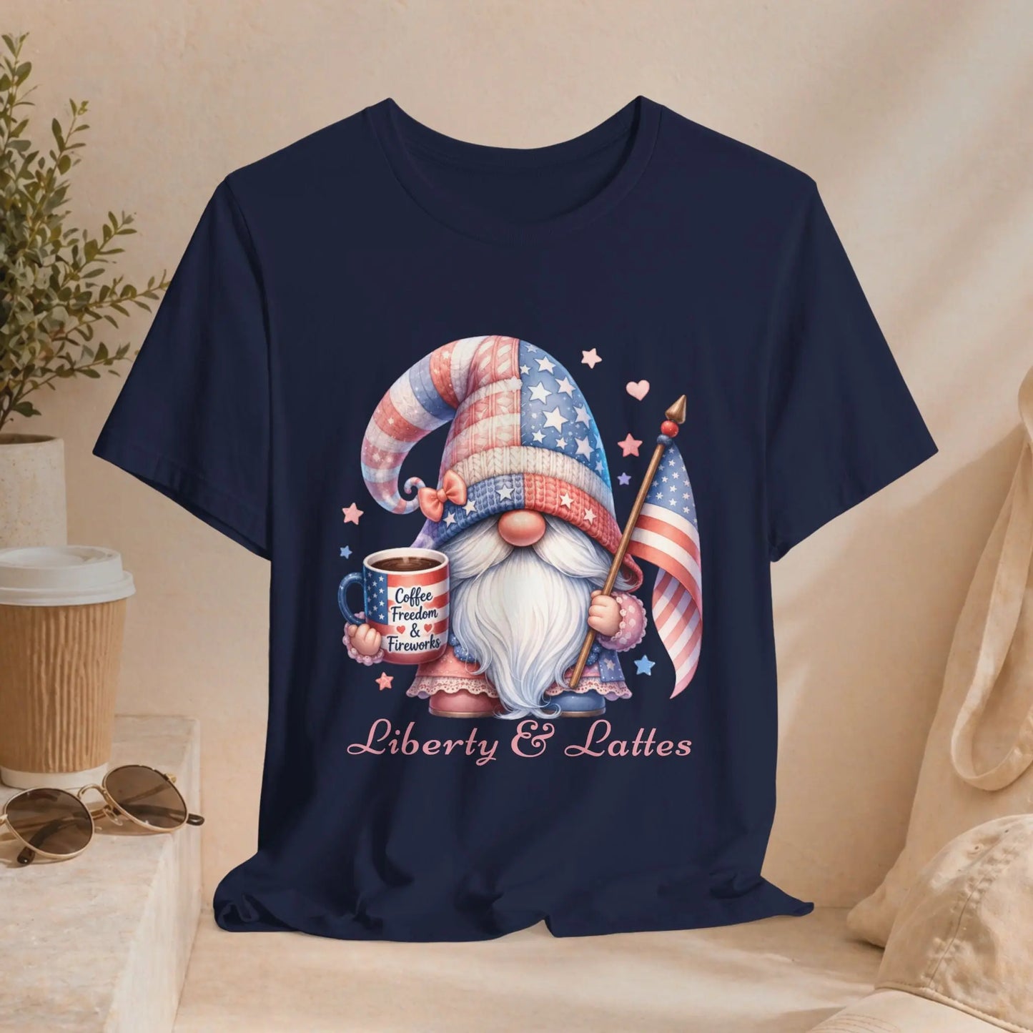 Liberty & Lattes Gnome Tee Printify