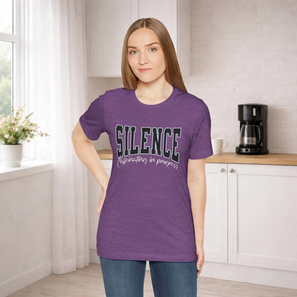 Silence Tee — "Celebration in Progress" Graphic T‑Shirt Printify