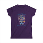 Fluffy Cat Coffee T-Shirt – Paws, Claws, and Zero Flaws Colorful Cat Tee Printify