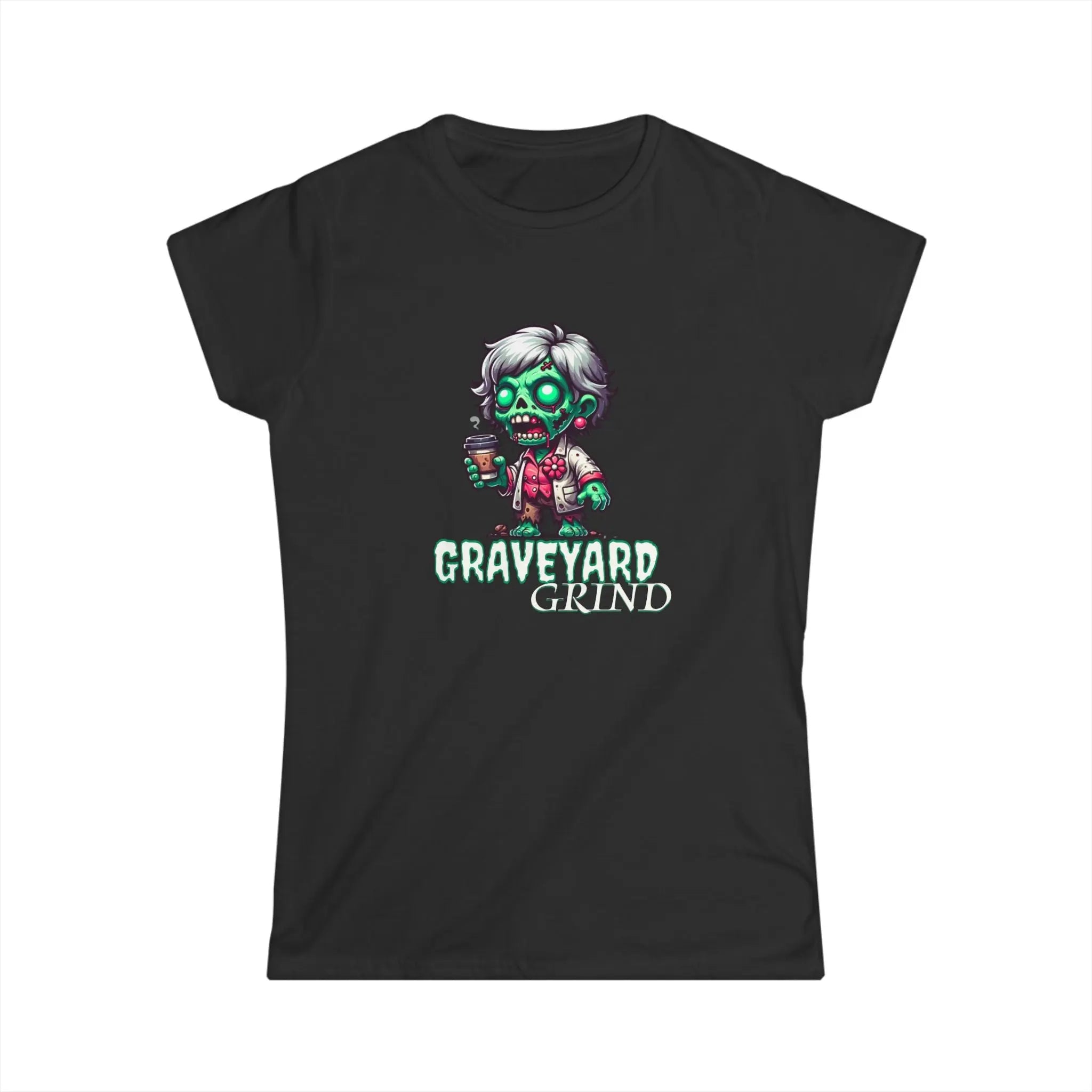 Graveyard Grind Tshirt - Funny Zombie Coffee t-shirt Printify