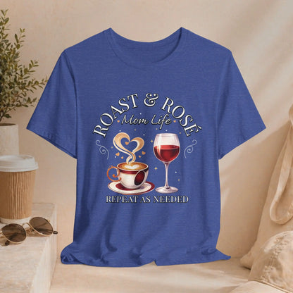 Coffee Wine Mom Life Tee - Roast & Rosé - Boldly Bitter Company