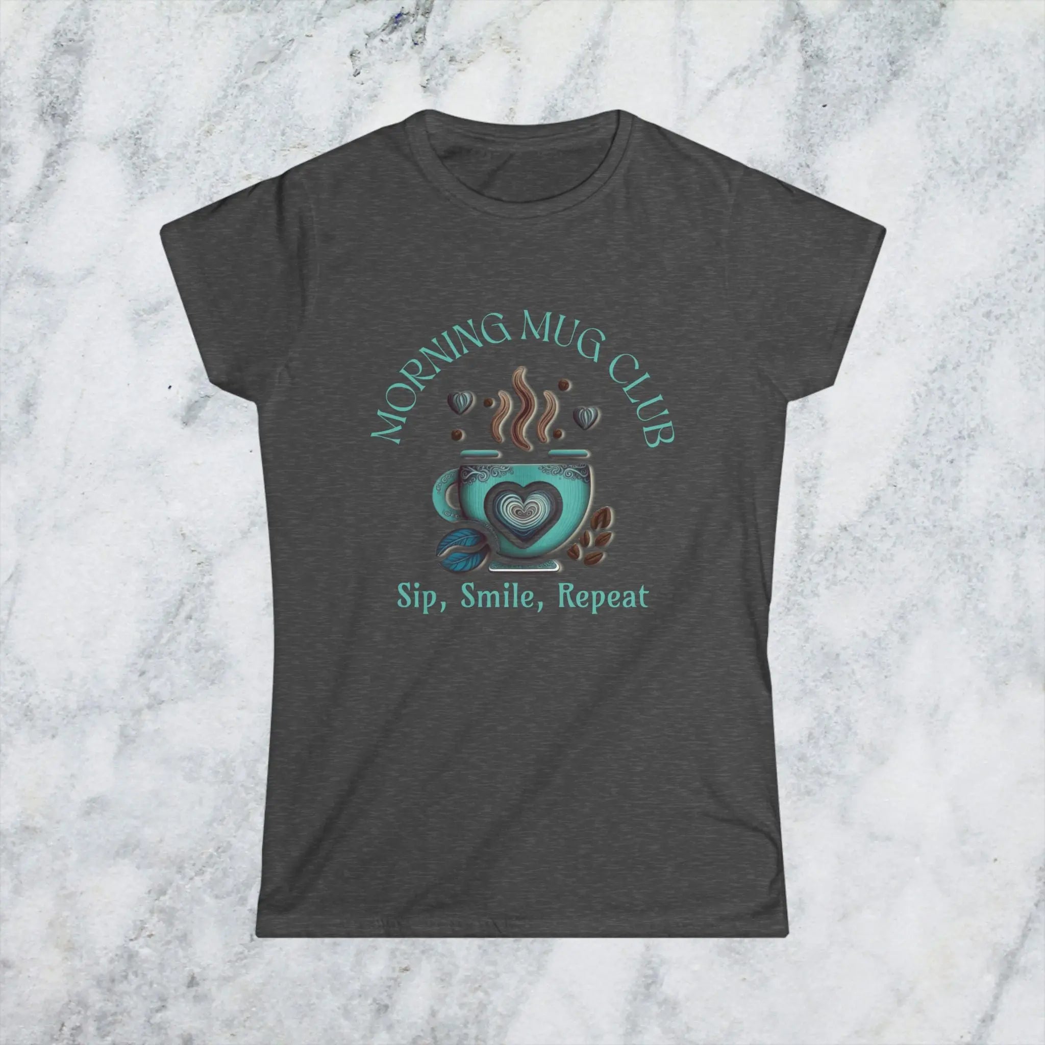 Sip Smile Repeat T-shirt - Morning Mug Club Collection Printify