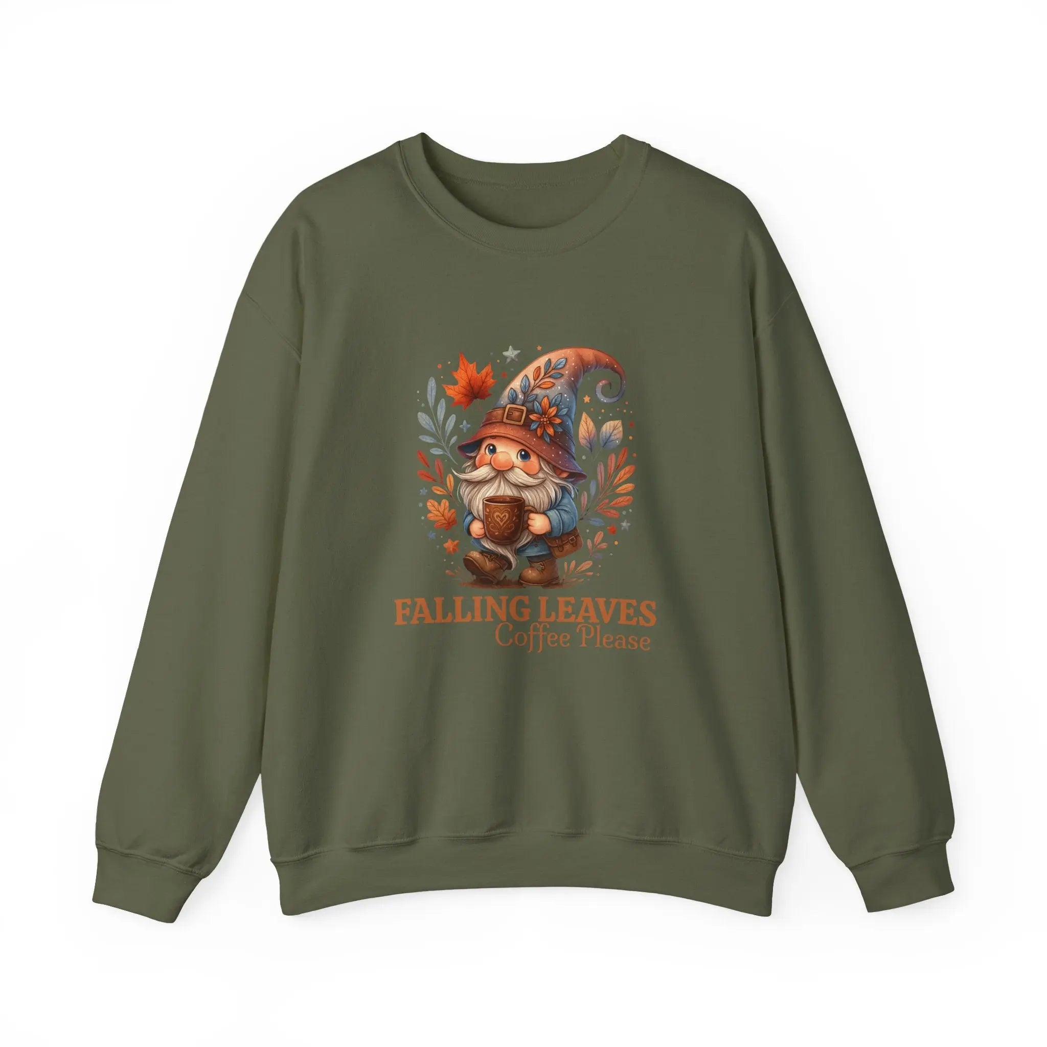 Falling Leaves Gnome Sweatshirt Printify