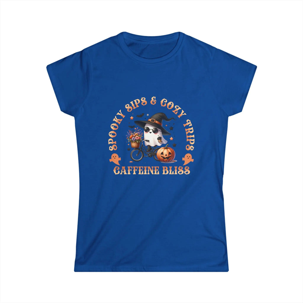 Spooky Sips T-Shirt - Spooky Sips and Cozy Trips Caffeine Bliss Design Printify