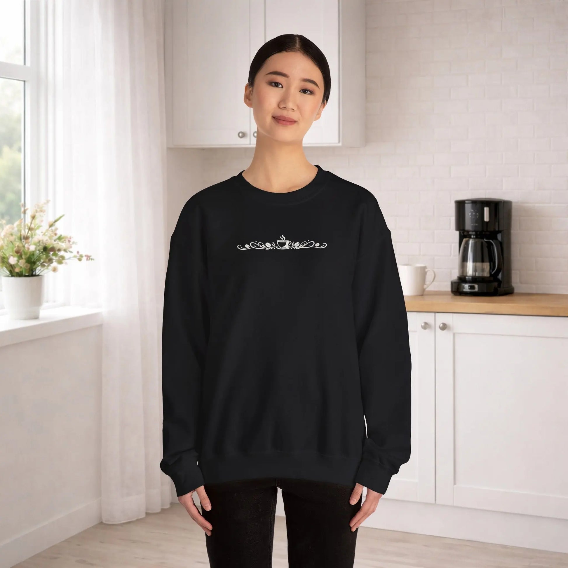 Cafe Garden Minimal Sweatshirt Printify