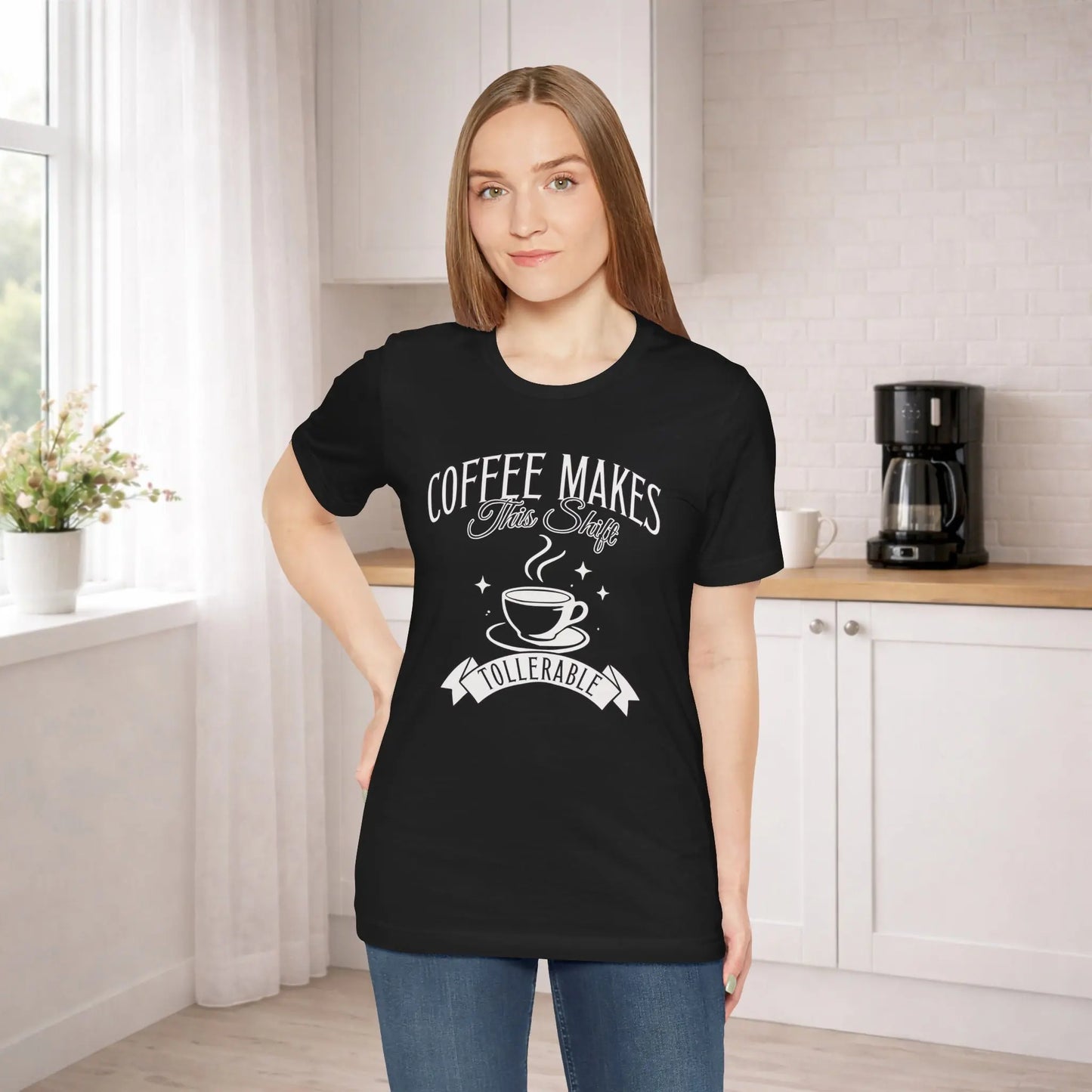 Coffee Makes This Shift Tolerable T‑Shirt Printify