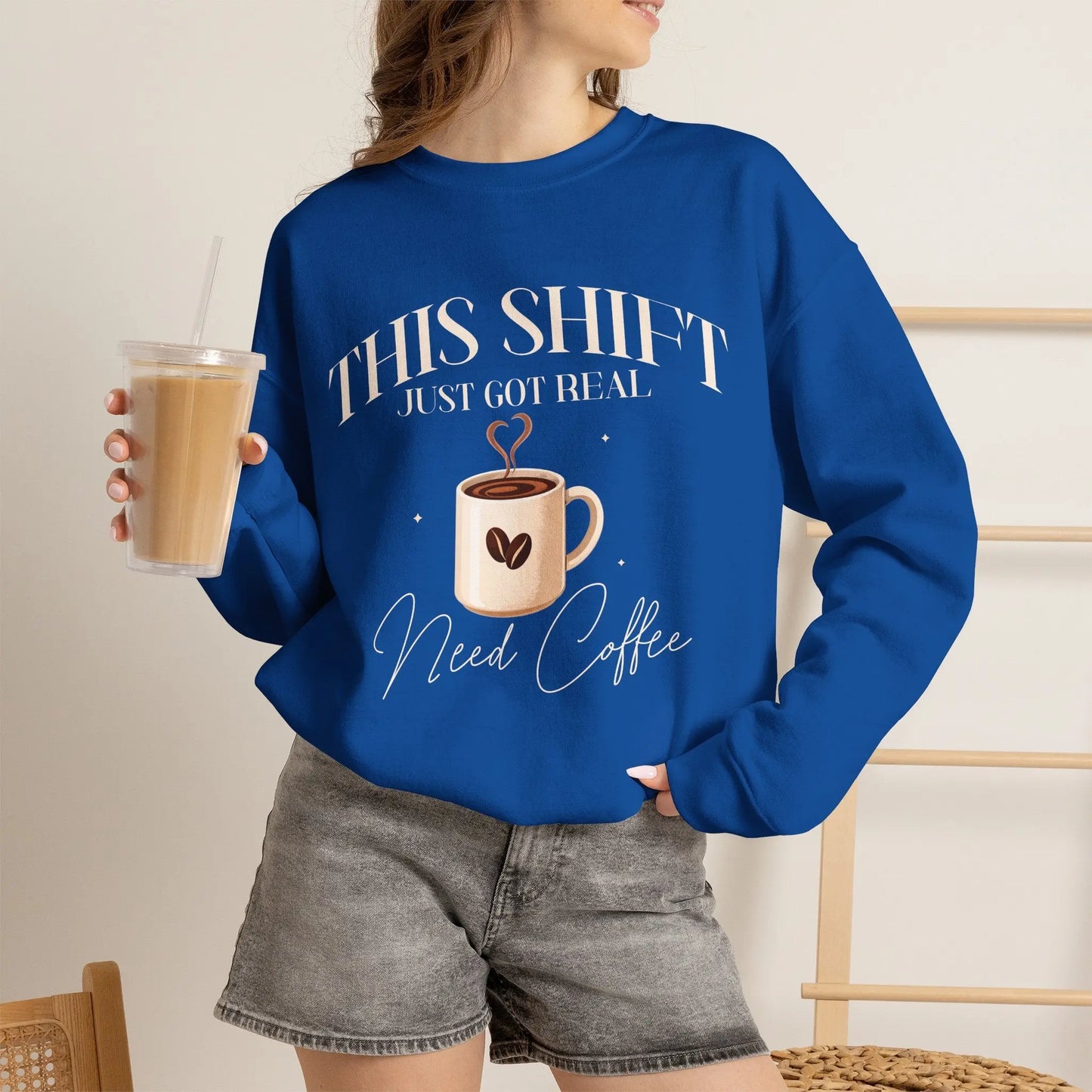 Shift Just Got Real Sweatshirt Printify