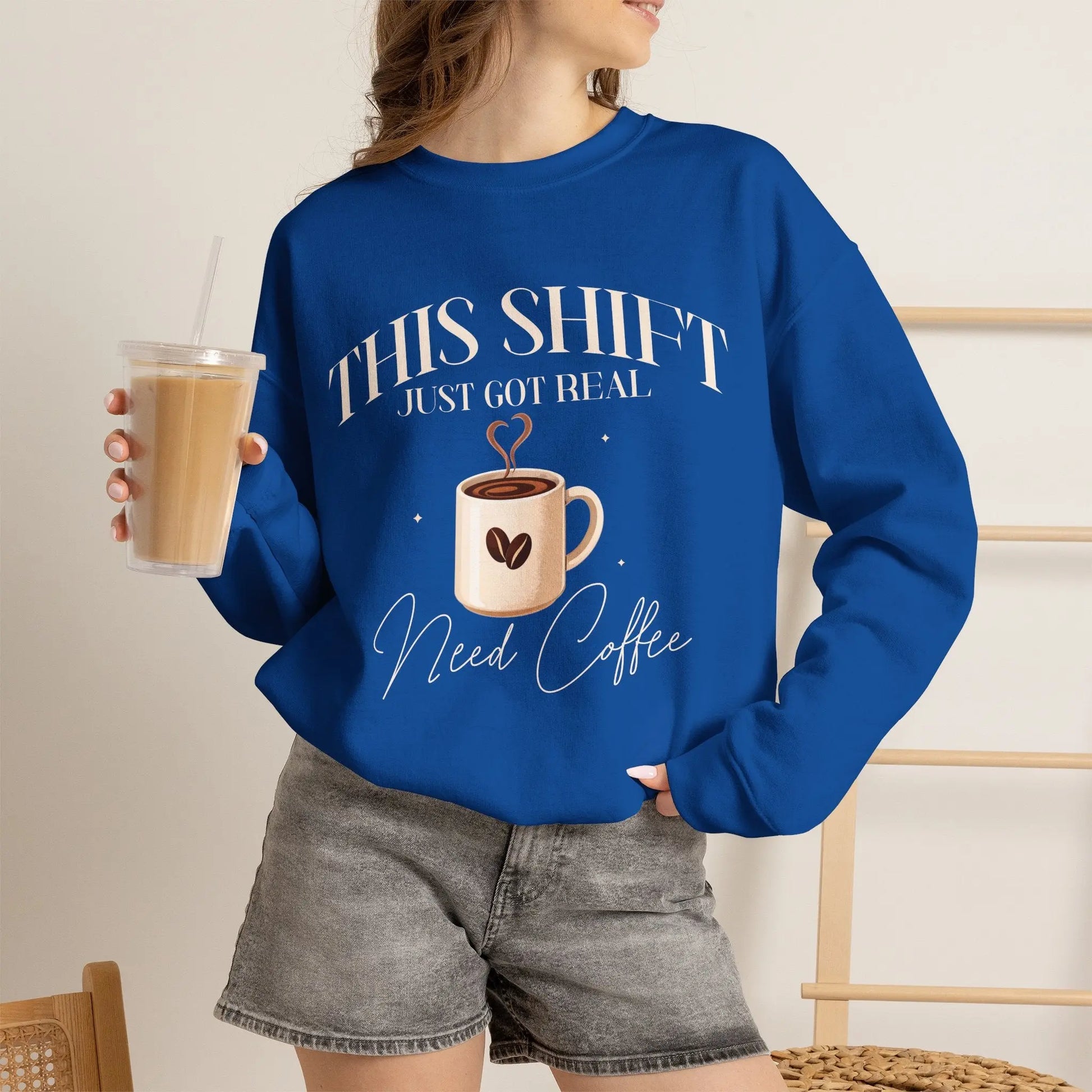 Shift Just Got Real Sweatshirt Printify