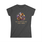 Sun-Kissed Tshirt -  Sass-Fed, Coffee Chilled - Sunflower Tattoo Woman Coffee Tee Printify