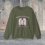 Prayer & Coffee Sweatshirt | Unisex Crewneck | Cozy Gift for Coffee Lovers | Relaxed Fit for Chill Days | Perfect for Holidays & Gatherings - Boldly Bitter Company