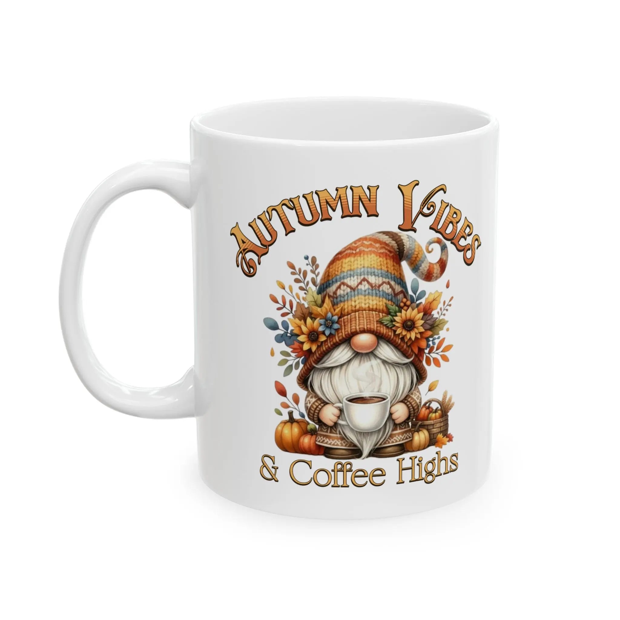 Autumn Vibes Ceramic Mug, Cozy Barn Decor, Fall Coffee Cup, Harvest Gift, Thanksgiving Mug, Warm Holiday Drinkware Printify