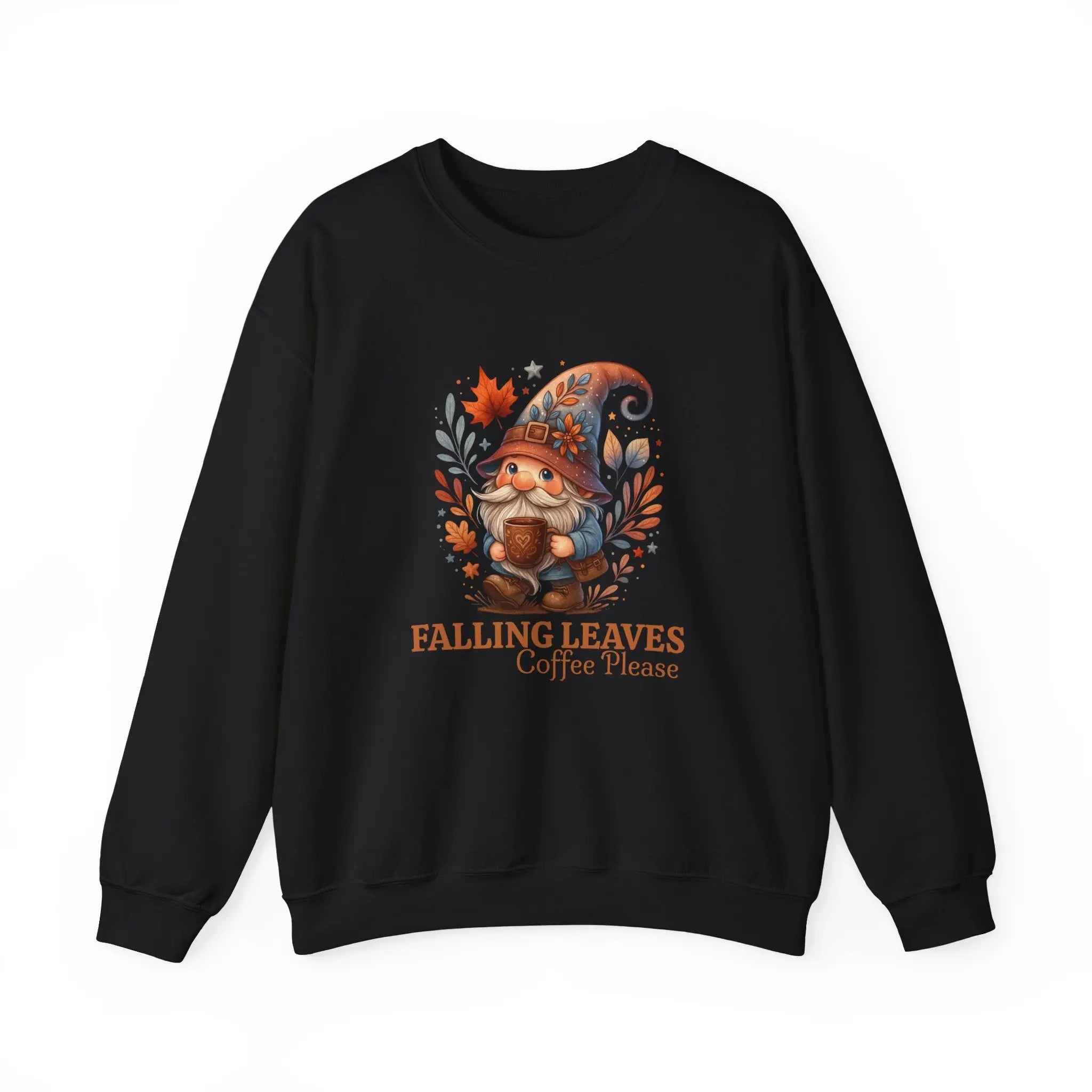 Falling Leaves Gnome Sweatshirt Printify