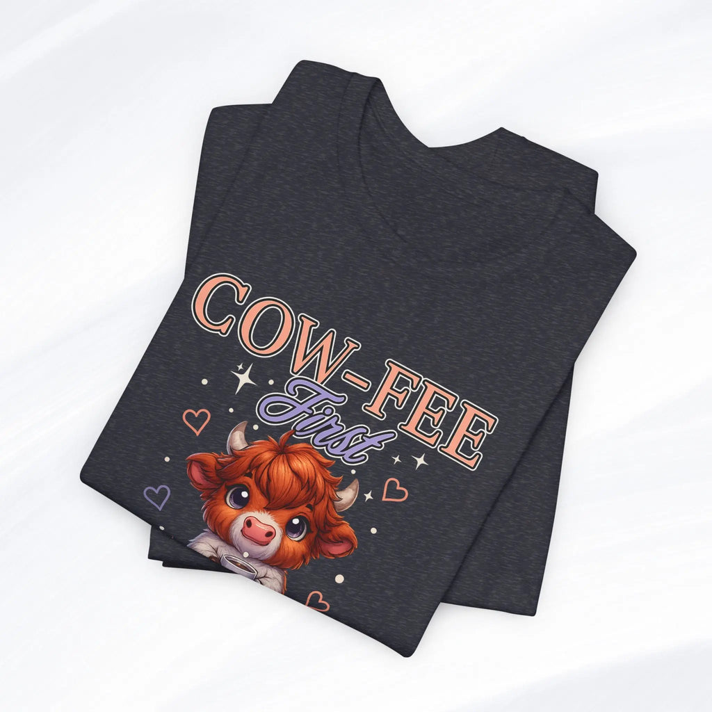 Cow-Fee First Tee Printify