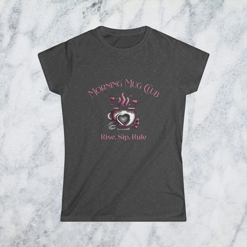 Rise Sip Rule T-shirt- Morning Mug Club Collection - Boho Morning Mug Club T-Shirt Printify