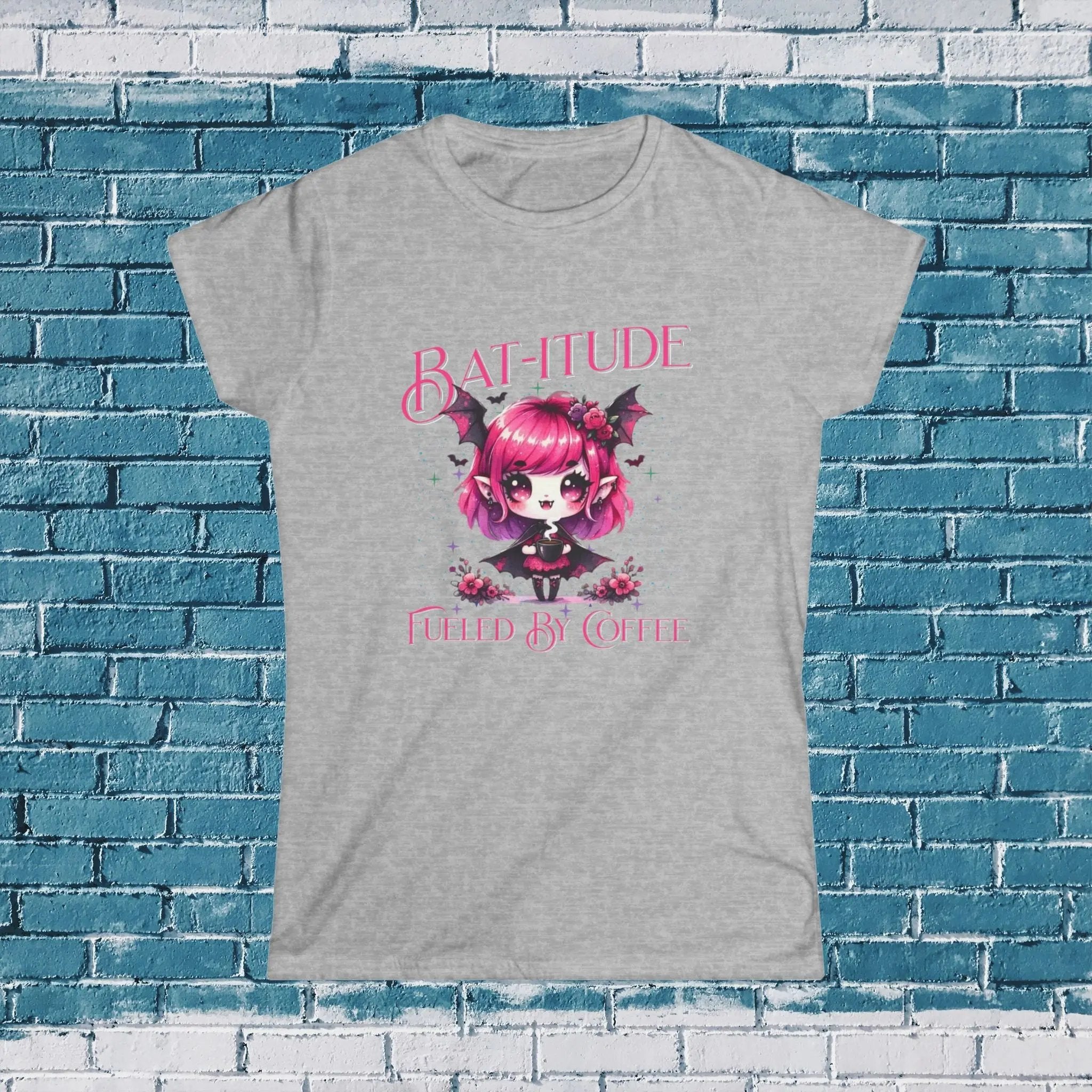 Batitude Tee, Cute Bat Tee, Women's Graphic Shirt, Alternative Fashion Top, Gifts for Goth Girls, Halloween Wear - Boldly Bitter Company