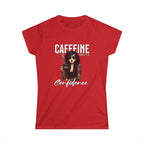Caffeine and Confidence - T-Shirt Tattoo Woman Caffeine Confidence Design Printify