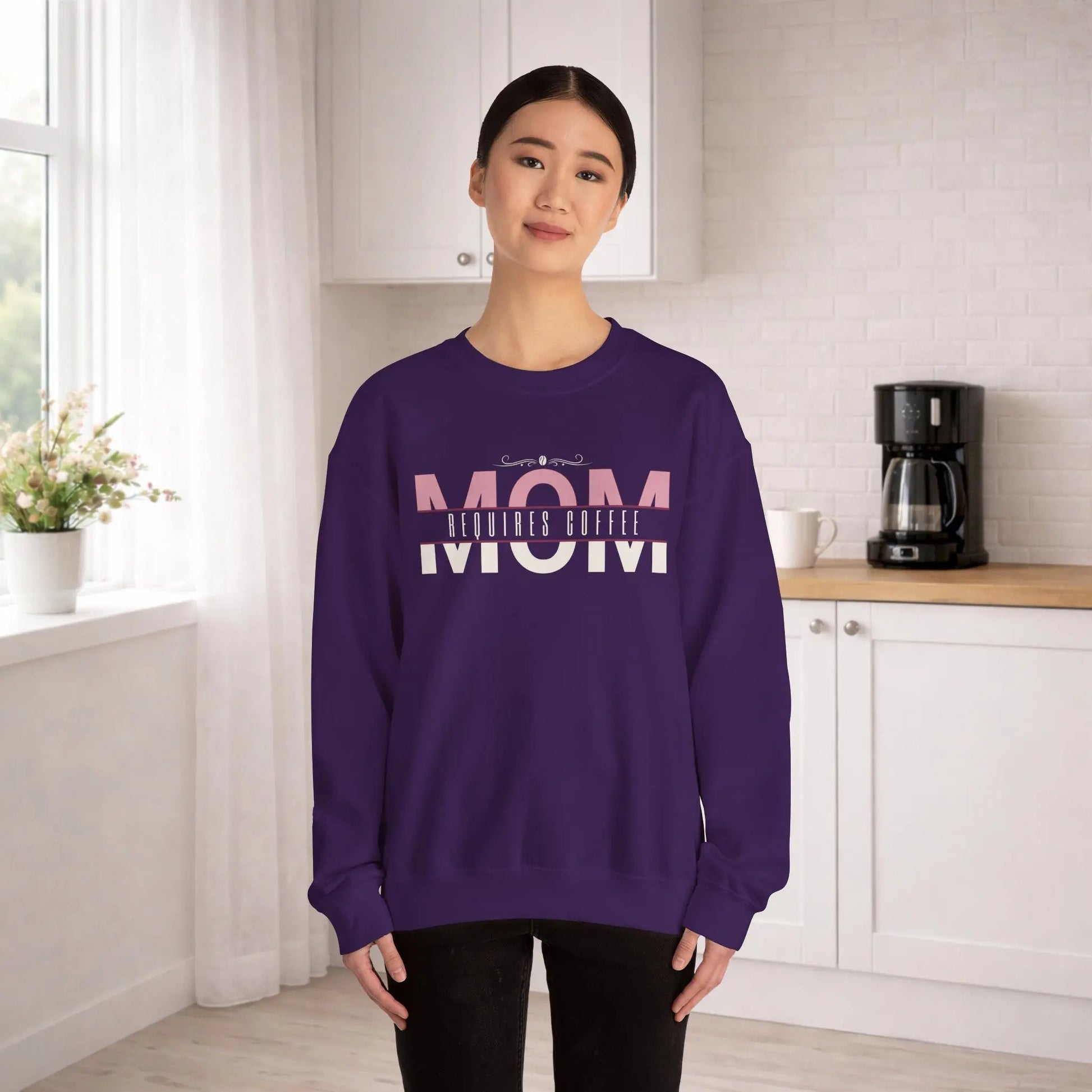 Mom Requires Coffee Sweatshirt Printify