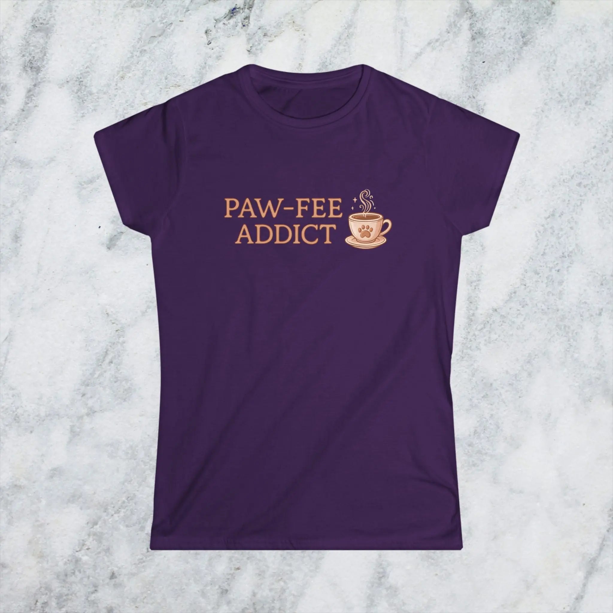 Paw-fee Addict Tee — Cute Coffee & Cat Lovers Shirt Printify