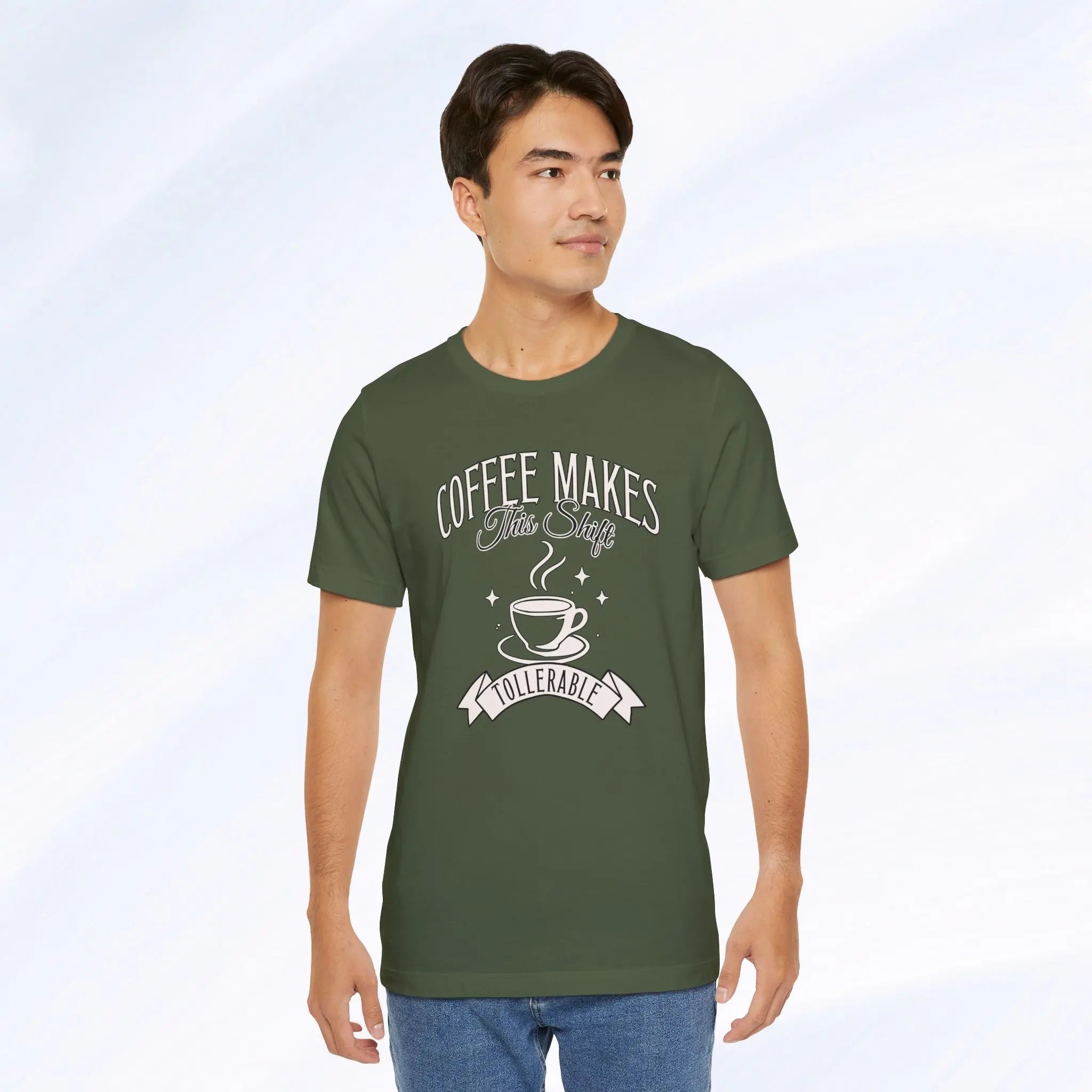 Coffee Makes This Shift Tolerable T‑Shirt - Boldly Bitter Company