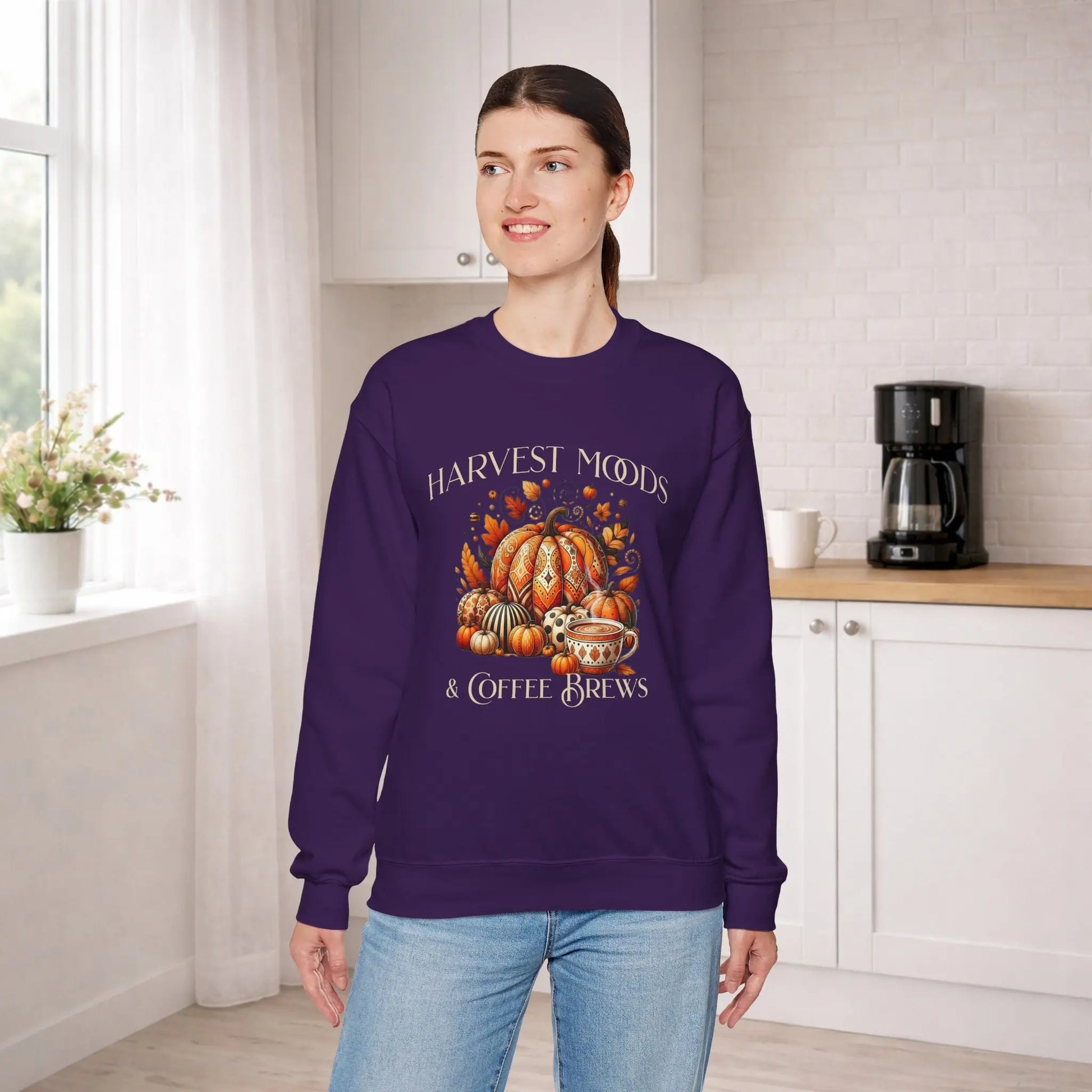 Harvest Moods & Coffee Brews Sweatshirt Printify