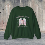 Prayer & Coffee Sweatshirt | Unisex Crewneck | Cozy Gift for Coffee Lovers | Relaxed Fit for Chill Days | Perfect for Holidays & Gatherings - Boldly Bitter Company