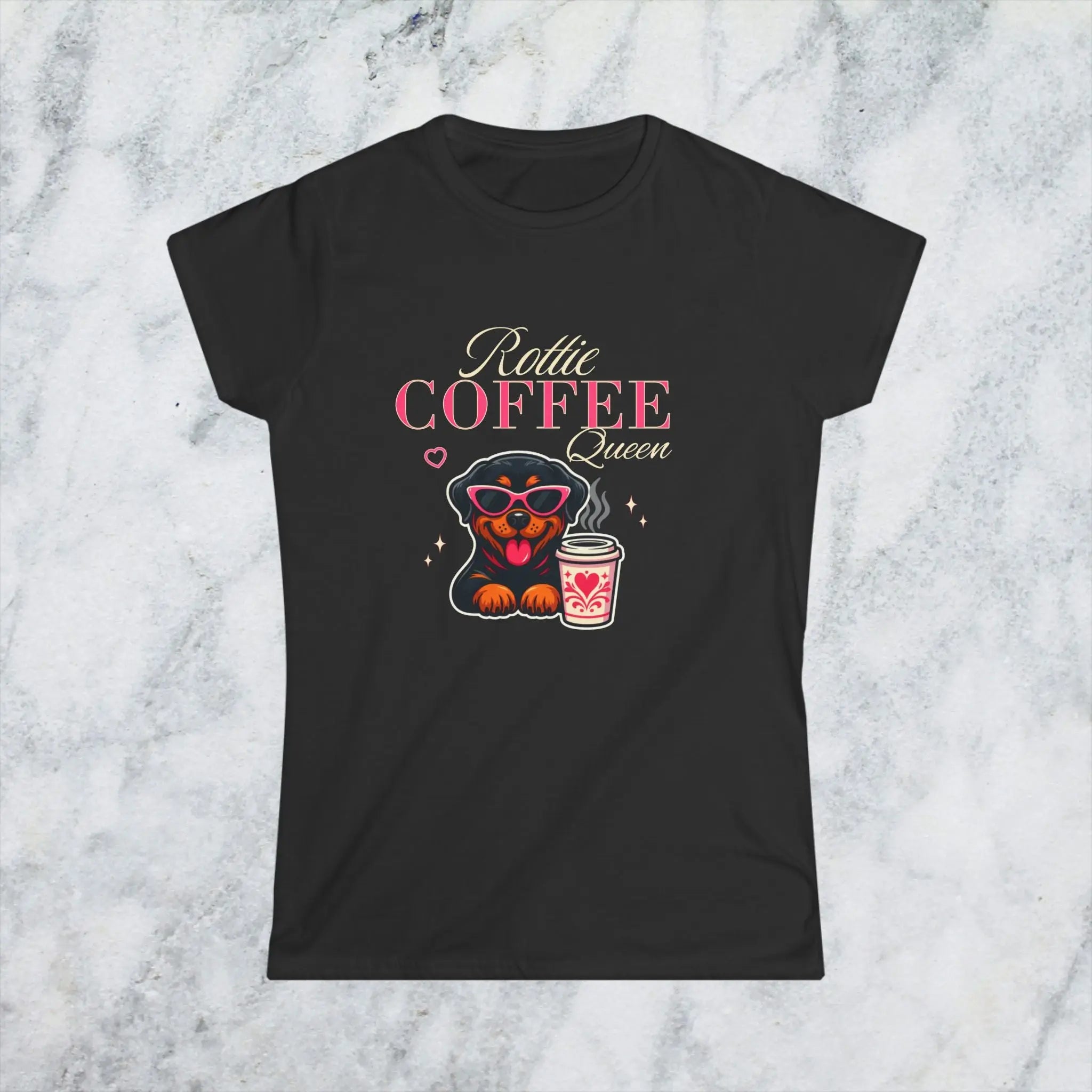 Rottie Coffee Queen Tee Printify
