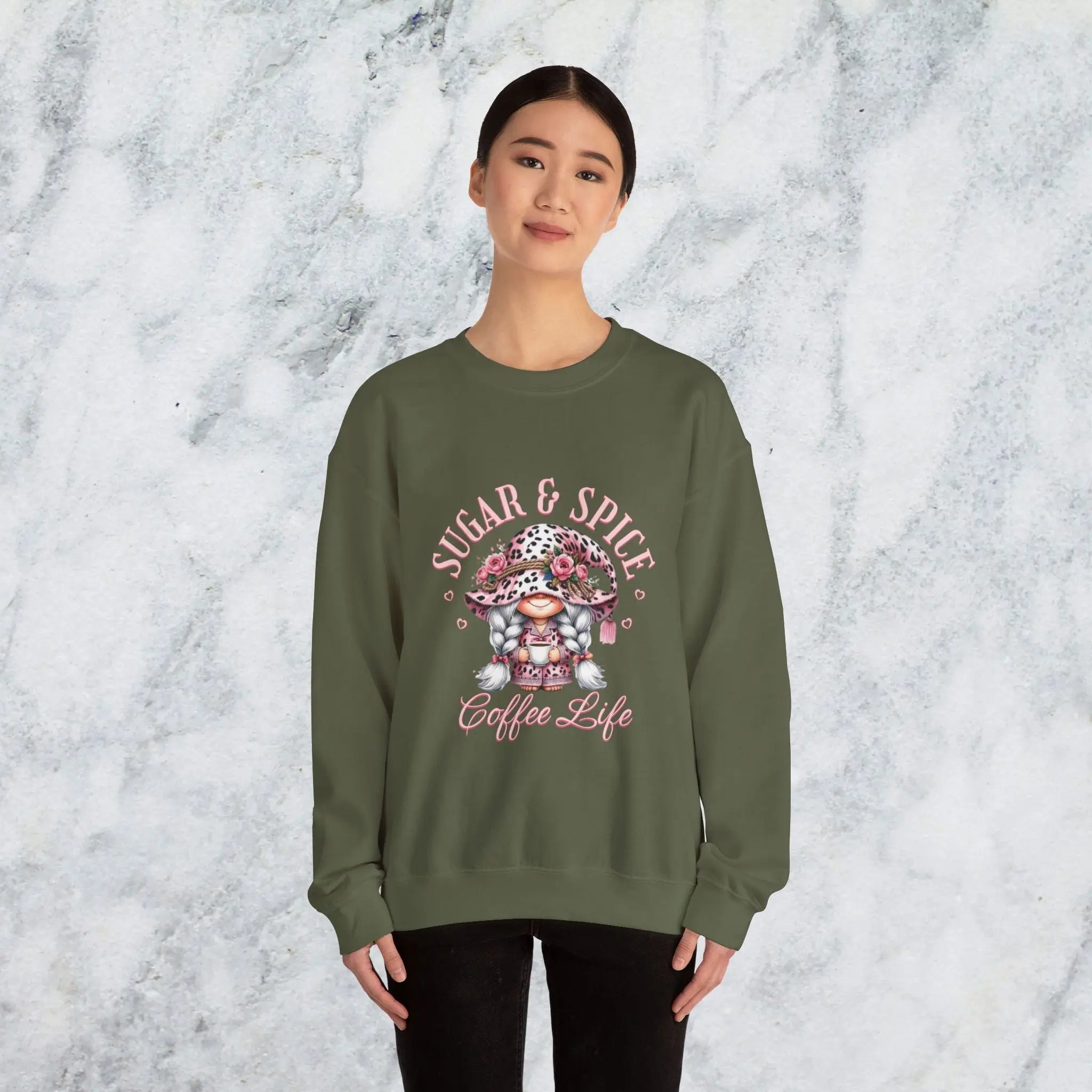 Sugar & Spice Sweatshirt | Cozy and Comfy Gift for Coffee Lovers Printify