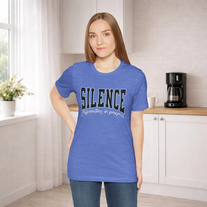 Silence Tee — "Celebration in Progress" Graphic T‑Shirt Printify