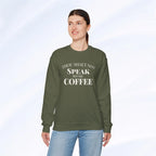Thou Shalt Not Speak Before Coffee Sweatshirt Printify